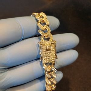 Stainless steel iced out bracelet